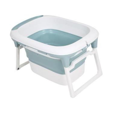 Imagem de Banheira de Bebê Mastela com Suporte Dobrável Média 80L, Azul
