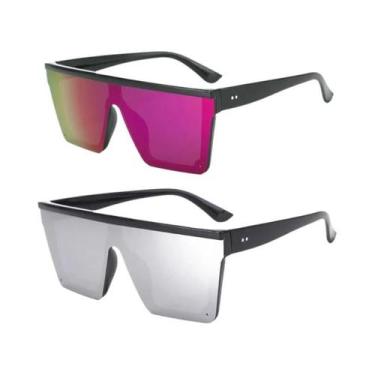 Imagem de Óculos De Sol Femininos De Armação Grande, Coloridos, Estilo Europeu-A