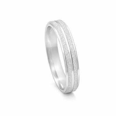 Imagem de Aliança em Prata 925 Diamantada para Compromisso - Justino Ribas, 23