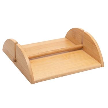 Imagem de Porta Guardanapo Papel Toalha Em Bambu Madeira 20x17cm