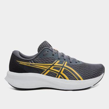 Imagem de Tênis Asics Patriot 14 Masculino, Cinza, Laranja, 43