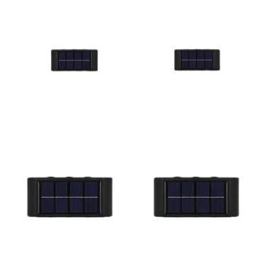 Imagem de Luz De Parede Solar À Prova d'Água Com 6 LEDs Para Jardim, Lâmpada Ext
