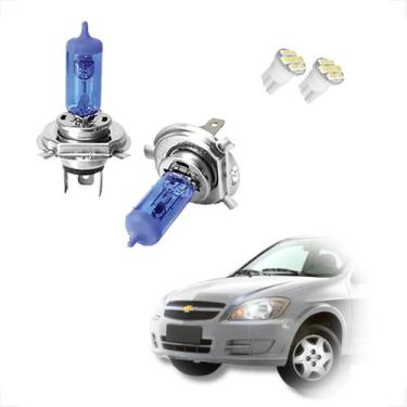 Imagem de Kit de Lâmpadas Halógena Super Brancas Farol Alto e Baixo H4 para Celt