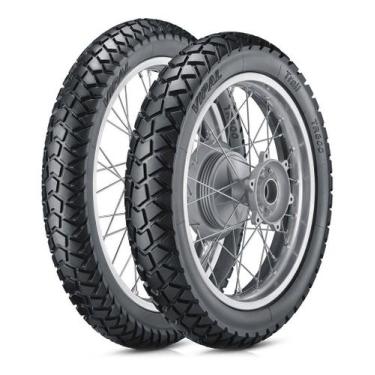 Imagem de Par Pneu Vipal Tr 300 90/90-19 Dianteiro E 120/80-18 Traseiro para mot