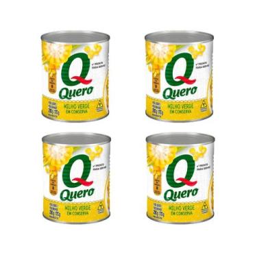 Imagem de Milho Verde Quero Em Conserva 170g - Kit Com 4 Latas