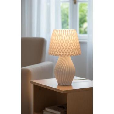 Imagem de Abajur Espiral LED Moderno: Luz Suave p/ Quarto - Congratulations Stor