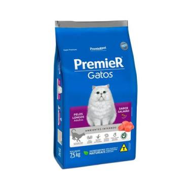 Imagem de Ração Premier Ambientes Internos Gatos Adultos Pelos Longos Salmão 7,5