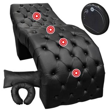 Imagem de Maca Estética com Massagem para Cílios Design Salão Estofada material 