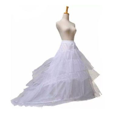 Imagem de Anágua Saiote Armação Vestido Noiva Com Cauda Pronta Entrega - Importa