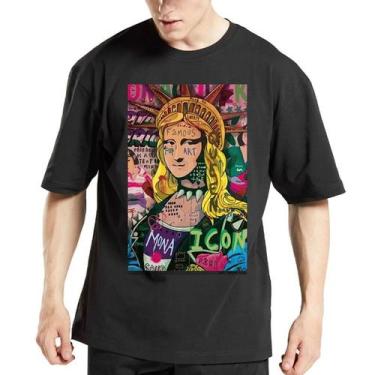 Imagem de Camiseta Masculina Oversized Algodão Streetwear Fitness Academia HipHo