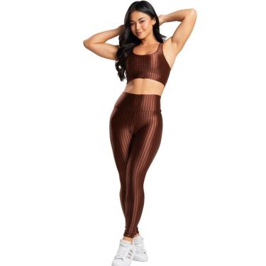 Imagem de Conjunto Fitness Top e Calça New Zig 3D Bella Fiore Roupa De Academia Treino De Muscula...