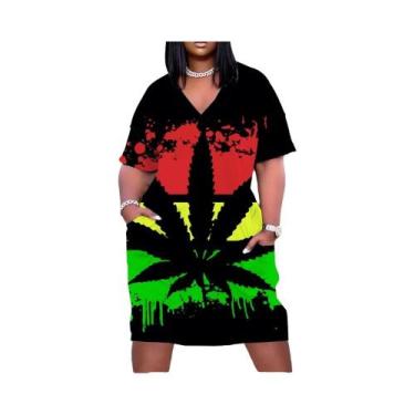 Imagem de Vestido Casual De Verão Para Mulheres plus Size Com Estampa Floral 3D 