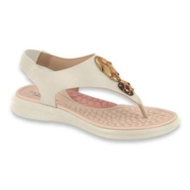 Imagem de Sandalia Feminina Modare Ortopedica Esporão Fascite Plantar Elastico Pedras Ref: 7174.1...