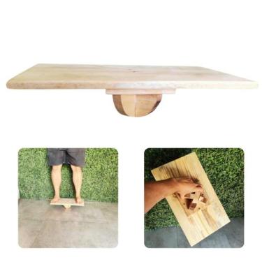Imagem de Prancha De Equilíbrio Funcional Board Madeira Resistente Natural - Loj