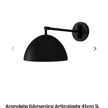 Imagem de Foco Metallo Arandela Domenica Art Preta Ar 161/pt