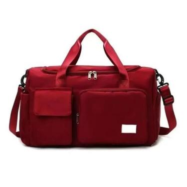 Imagem de Bolsa Viagem Academia Passeio Resistente - Transversal, Vermelho