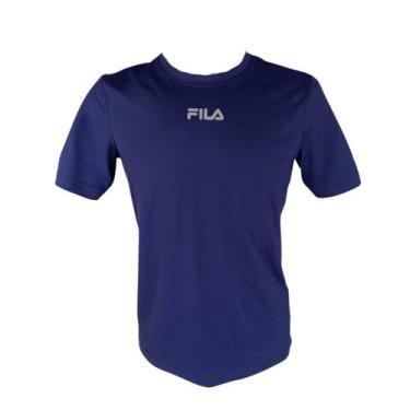 Imagem de Camiseta Masculina Fila 1247184 Sun Protect Breezy, Azul carbono, 2GG