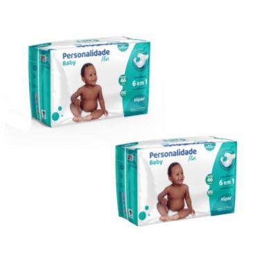 Imagem de Kit C2 Fralda Infantil Baby Plus XXG C46 - Personalidade