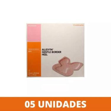 Imagem de Curativo Allevyn Gentle Border Heel 23x23,2cm - Caixa c/ 5 un - Smith 