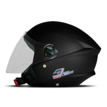 Imagem de Capacete Aberto Pro Tork New Liberty Three Elite, 56, PRETO FOSCO