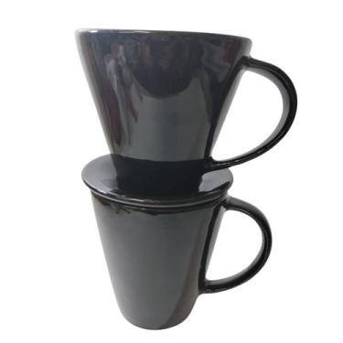 Imagem de Coador de Cerâmica e Caneca: O kit perfeito para um café - Lumes Decor