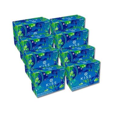 Imagem de Lenço De Papel Kiss Facial Duplos 8 Caixas Com 100 Em Cada