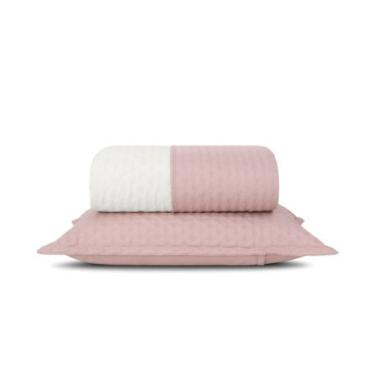 Imagem de Cobreleito Casal Poliester Comfy Rose/Palha Lavive