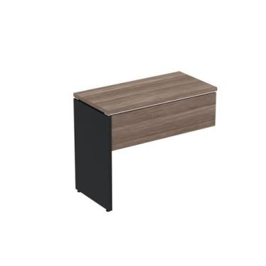 Imagem de Complemento de Mesa Pé Painel Linha P25 90cm Walnut e Preto Cinza - Pa
