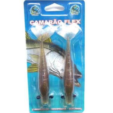 Imagem de Isca Camarão Artificial Flex de 12,5cm - embalagem c/ 2 iscas - Flex I