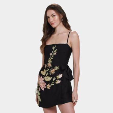 Imagem de Vestido Farm Jamile Feminino, Preto, P