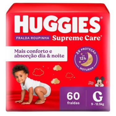 Imagem de Fralda Infantil Huggies Supreme Care Pants G com 60 unidades