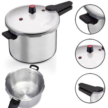 Imagem de Panela De Pressão 10 Litros Elegante Fechamento externo Premium Alumín