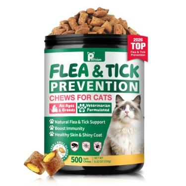 Imagem de Petrivium Tratamento Natural Contra Pulgas para Gatos 500 Mastigáveis 