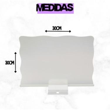 Imagem de Lousa LED Onda 30 x 30 cm com 6 Canetas Coloridas e Suporte - Bellavie