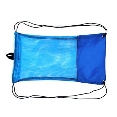 Imagem de YIJU Bolsa de Malha com Cordão para Mergulho Autônomo Máscara de Máscara para Nadadeiras de Snorkel - Azul