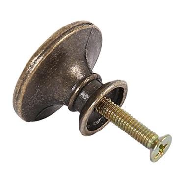 Imagem de 10 peças de latão antigo móvel armário porta maçaneta liga gaveta guarda-roupa cômoda puxa maçanetas Hardware cozinha retro puxar puxador, como show, h