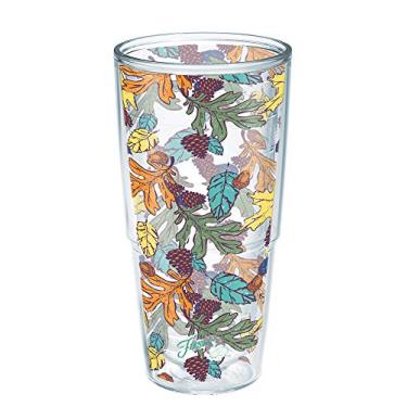 Imagem de Tervis Fiesta Thanksgiving Butterscotch Fall Leaves Made in USA Copo isolado de parede dupla mantém as bebidas frias e quentes, 680 g, sem tampa