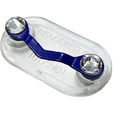 Imagem de Readerest Porta-Óculos Magnético, Porta-Crachá De Identificação, Com Cristais Pequena Azul