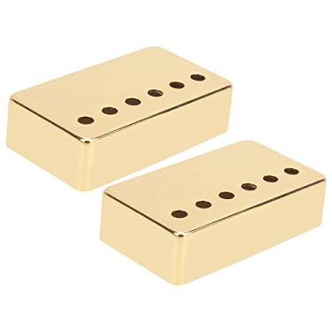 Imagem de Keenso 2 peças de captador de guitarra elétrica, captador LP Humbucker capa de captador de guitarra 50 mm e 52 mm acessórios para instrumentos musicais (dourado) acessórios de guitarra elétrica