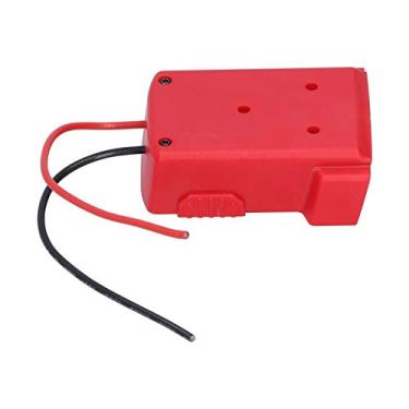 Imagem de Yunseity Adaptador de roda elétrica para Milwaukee M18 XC18, conector conversor de montagem elétrica, adaptador de bateria ABS de 18 V, conector de alimentação para robô, bicicleta eletrônica, luzes vermelhas