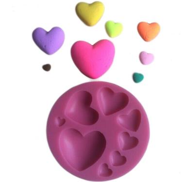 Imagem de Molde De Silicone Corações