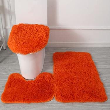 Imagem de 30 estilos 3 peças conjunto de capa de tampa de vaso sanitário de pelúcia tapete antiderrapante antiestático macio para banheiro tapetes de chão resistentes ao desgaste, 14