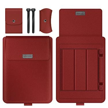 Imagem de NUTOT conjunto de quatro Capa para laptop Notebook Bolsa portátil multifuncional à prova d'água de lazer (vermelho,15 polegadas)