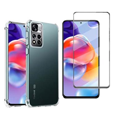 Imagem de Capa Anti Impacto e Película De Vidro 3D 9D Compatível Para Xiaomi Redmi Note 11 Pro+ Pro Plus