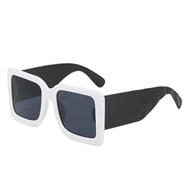 Imagem de Óculos de Sol Quadrado Grande Vintage Designer Feminino Moda Óculos de Sol Preto Grandes Tons UV400 Masculino Luxo Feminino Óculos,7,China