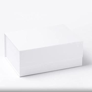 Imagem de Caixa para presente cartonada rígida dobrável KePresentes Branco18 x 13 x 8