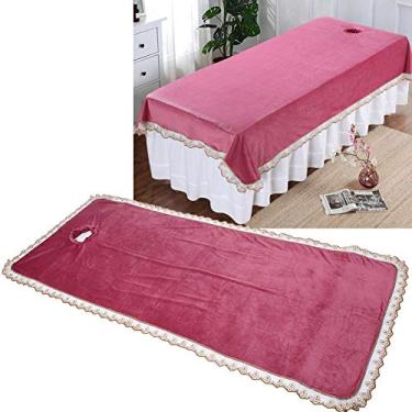 Imagem de Lençol De Mesa Lençol De Mesa Spa, Capa De Cama De Spa, Colcha De Cama De Massagem Com Furo Conjunto De Cama De Massagem Portátil For De Para Salão De Beleza (Vermelho Roxo)