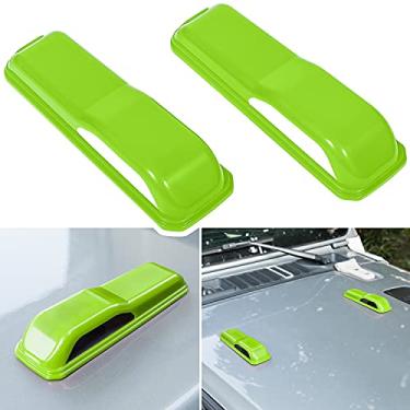 Imagem de Capa de dobradiça para capô do motor, acessórios externos para decoração para Jeep Wrangler JL JLU Sports Sahara Freedom Rubicon Unlimited Gladiator JT 2 portas e 4 portas (verde 2 peças)