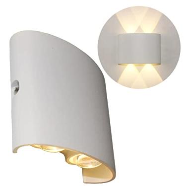 Imagem de Arandela de Efeito LED 4W 4 Fachos Preto Luz Amarela - Branco Quente 3000K - Branca