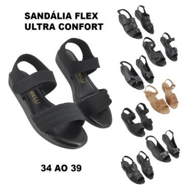 Imagem de Sandália Feminina Sapato Salto Baixo Dubelli Flex Ultra Confort Mg106